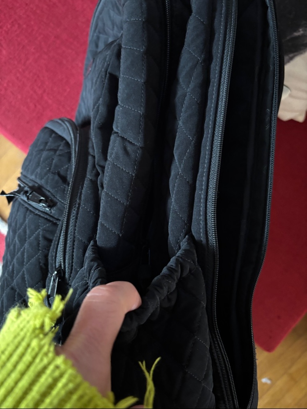 Quilted Black Backpack - Everyday Carry - Picture 14 of 14